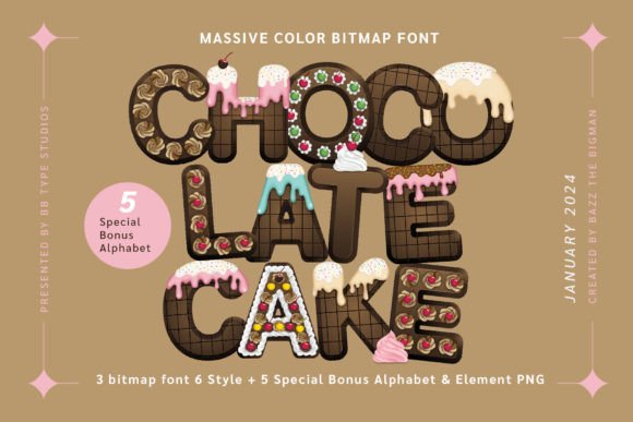 Chocolate Cake: A Playful Font for Heartfelt Designs