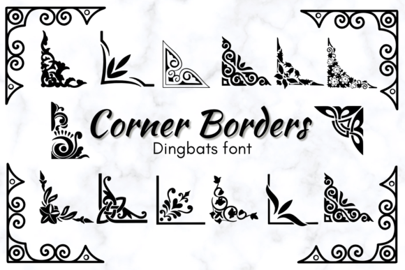 Corner Borders: A Sketched Dingbats Font for Creative Projects