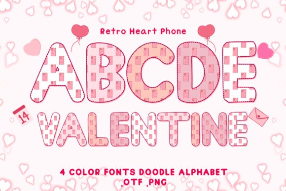 Retro Heart Phone: The Adorable Color Font for Playful Design