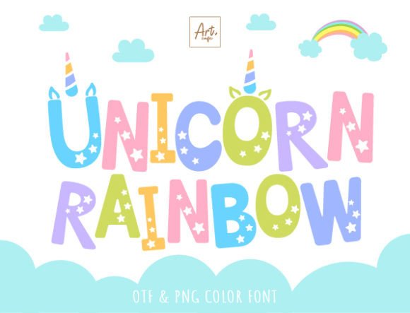 Unicorn Rainbow Font: A Playful Addition to Your Design Toolkit